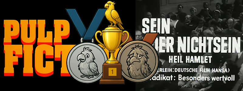 Quizpreise: Goldpokal-Papagei, Silberner Papagei-Medaille, Bronzener Papagei